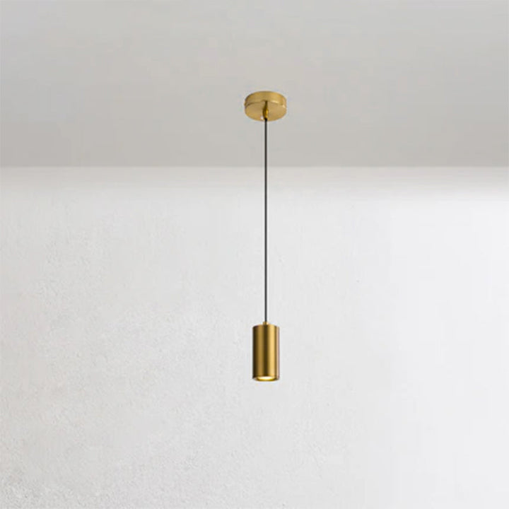 Modern Minimalist Column Iron Mini 1-Light Pendant Light For Living Room