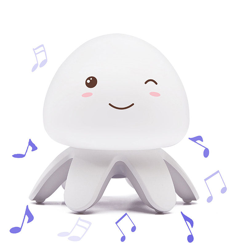 Contemporary Creative Silicone Jellyfish Music USB Rechargeable Remote Control LED Night Light Table Lamp