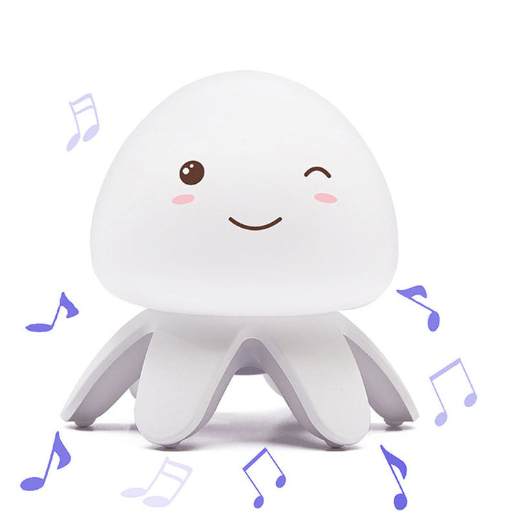 Contemporary Creative Silicone Jellyfish Music USB Rechargeable Remote Control LED Night Light Table Lamp