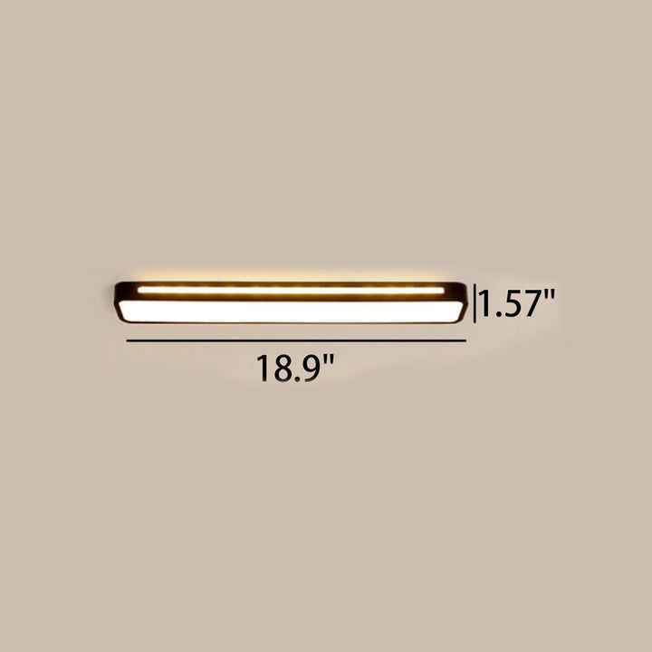 Nordic Minimalist Long LED Flush Mount Ceiling Light