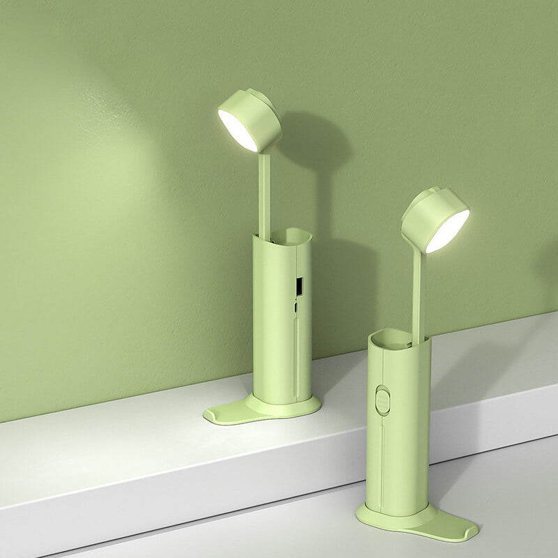 Creative Small Retractable Power Bank Flashlight LED Table Lamp