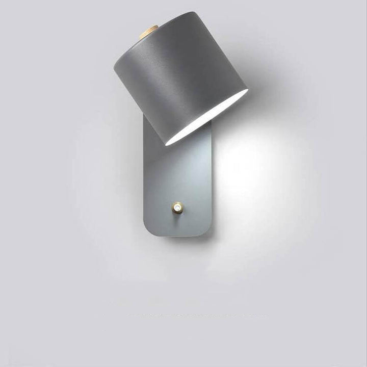 Nordic Macaron Cylinder Shape Rotatable 1-Light Wall Sconce Lamps