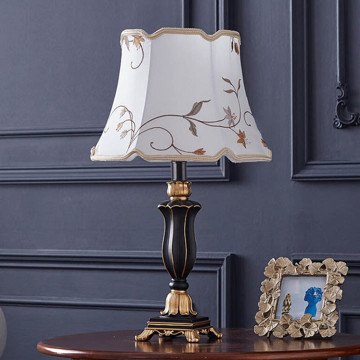 Classical Table Lamp in Resin &amp; Fabric — Living Room Lighting | Havora