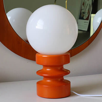 Vintage Wood &amp; Glass Table Lamp for Bedside | Havora Designer Lighting