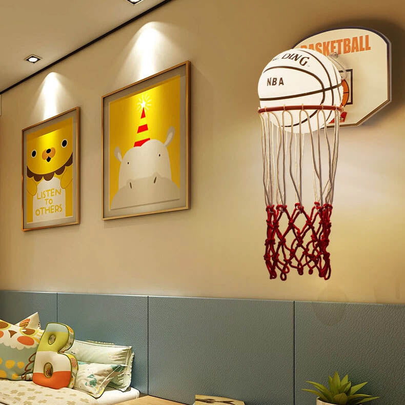 Creative Cartoon Basketball 1-Light Wall Sconce Lamp