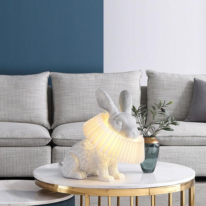 Modern Creative Rabbit Table Lamp in Resin &amp; PC — Kids Bedroom Lighting | Havora