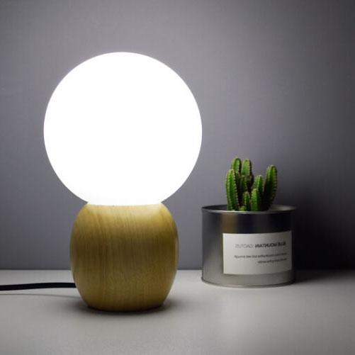 Nordic Wood &amp; Glass Table Lamp for Living Room | Havora Designer Lighting