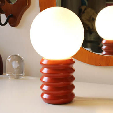 Vintage Wood &amp; Glass Table Lamp for Bedside | Havora Designer Lighting