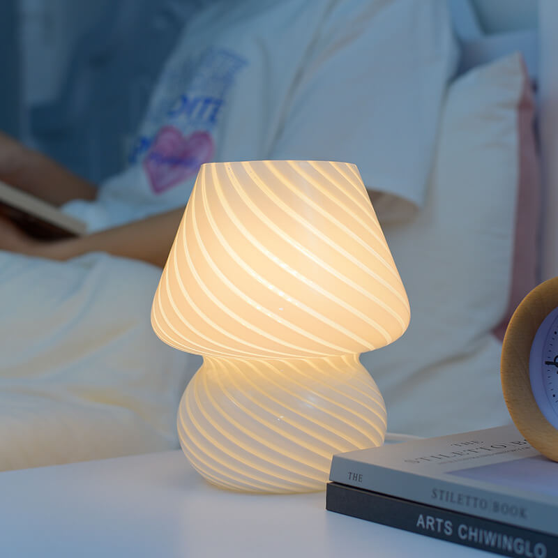 Retro Creative Mushroom Glass Night Light for Bedside | Havora Designer Lighting