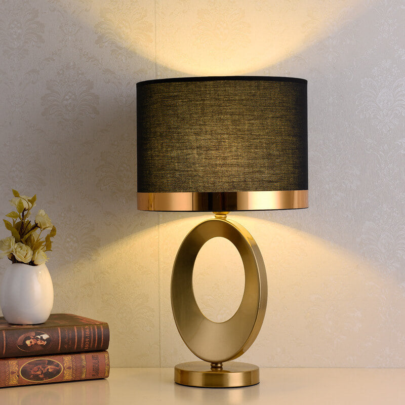 Modern Luxury Iron &amp; Fabric Table Lamp for Living Room | Havora Designer Lighting