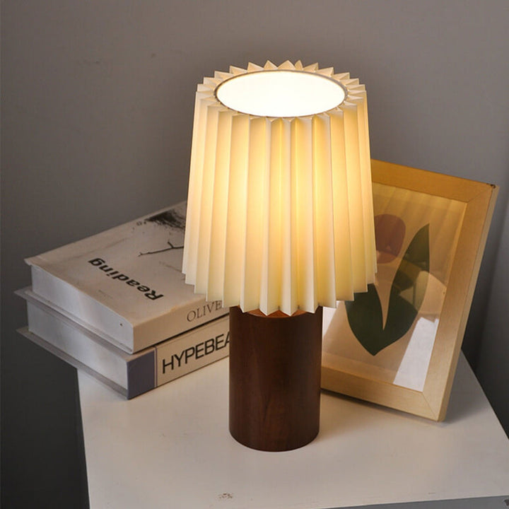 Vintage Korean Solid Wood Table Lamp for Living Room | Havora Designer Lighting