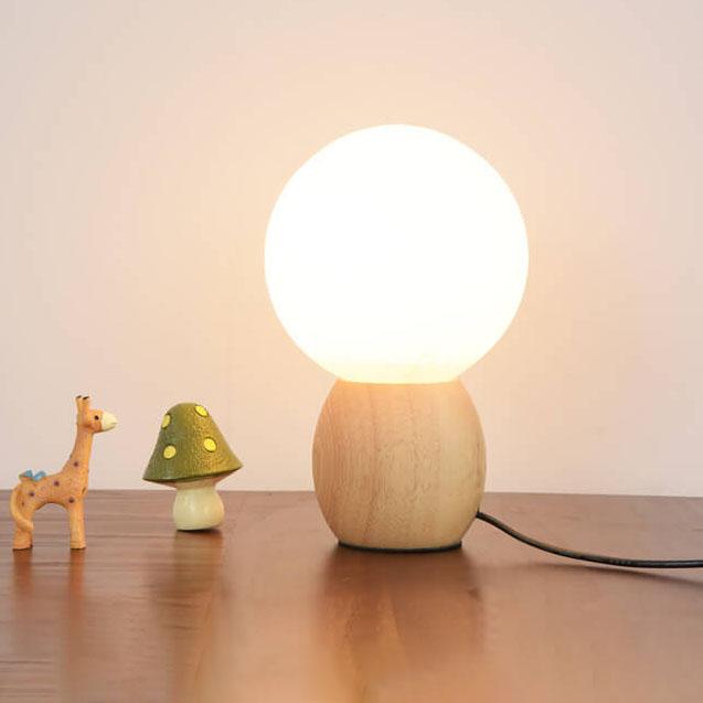 Nordic Wood &amp; Glass Table Lamp for Living Room | Havora Designer Lighting