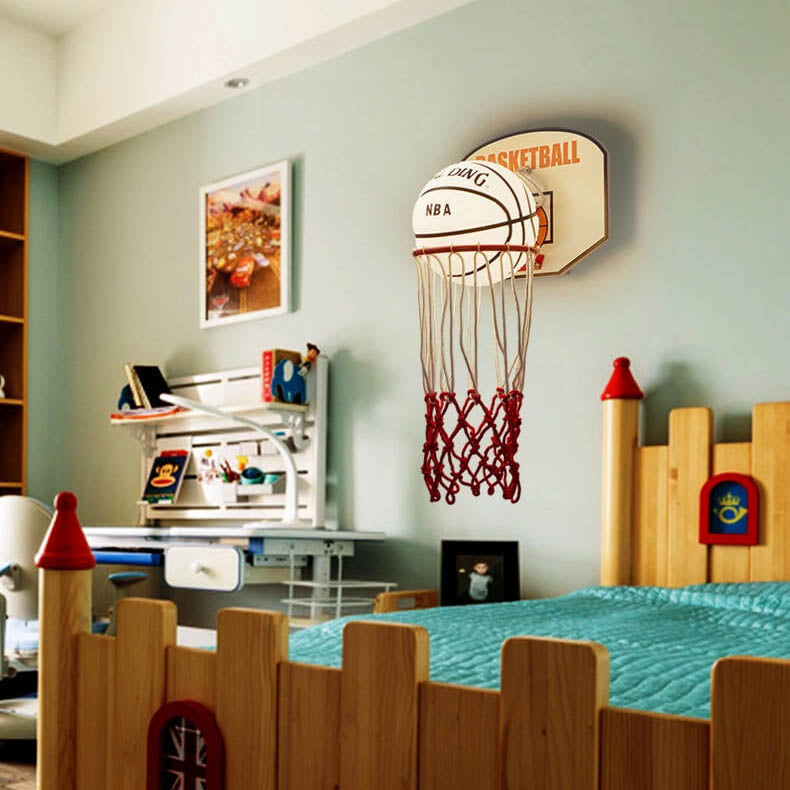 Creative Cartoon Basketball 1-Light Wall Sconce Lamp