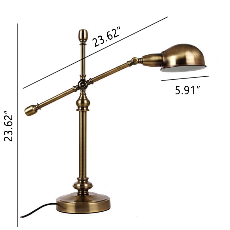 Simple Industrial Iron Eye Protection 1-Light Table Lamp