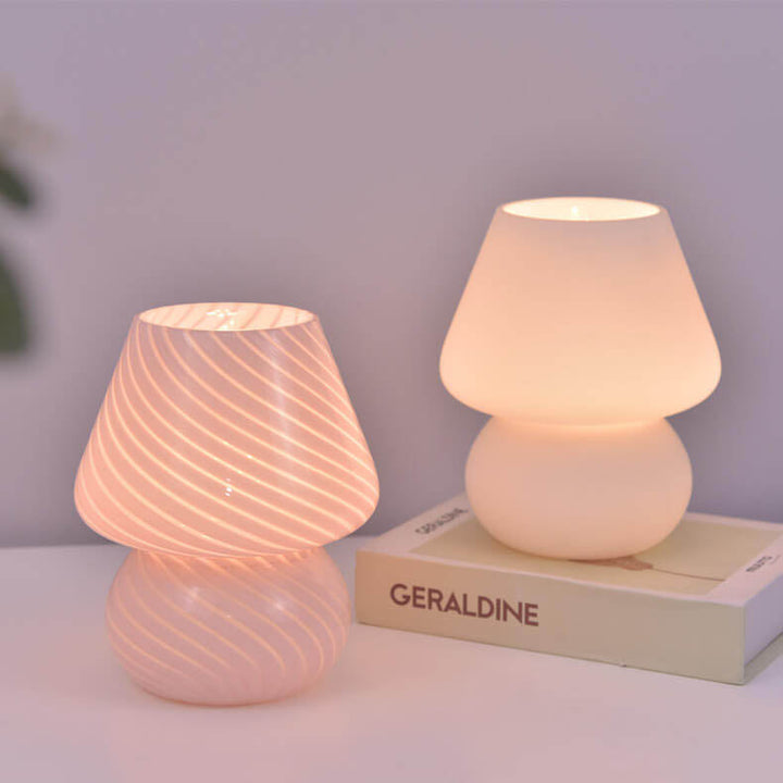 Retro Creative Mushroom Glass Night Light for Bedside | Havora Designer Lighting