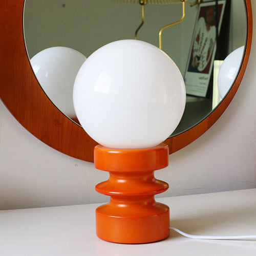 Vintage Wood &amp; Glass Table Lamp for Bedside | Havora Designer Lighting