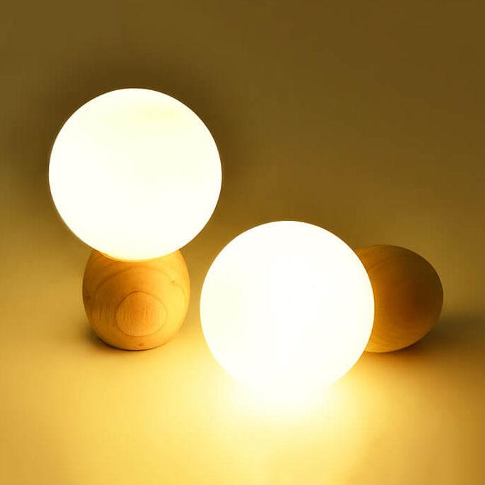 Nordic Wood &amp; Glass Table Lamp for Living Room | Havora Designer Lighting