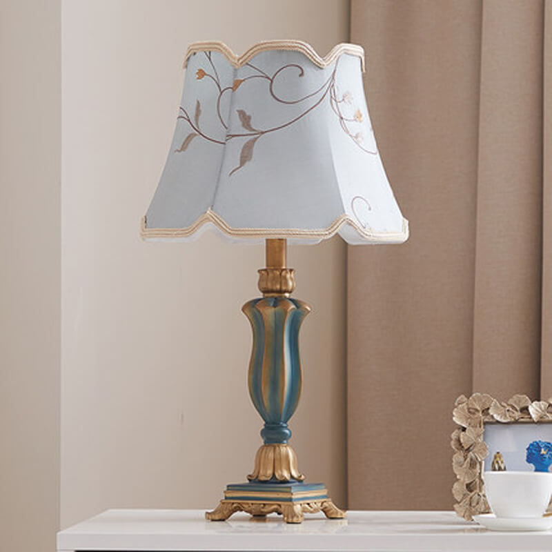 Classical Table Lamp in Resin &amp; Fabric — Living Room Lighting | Havora