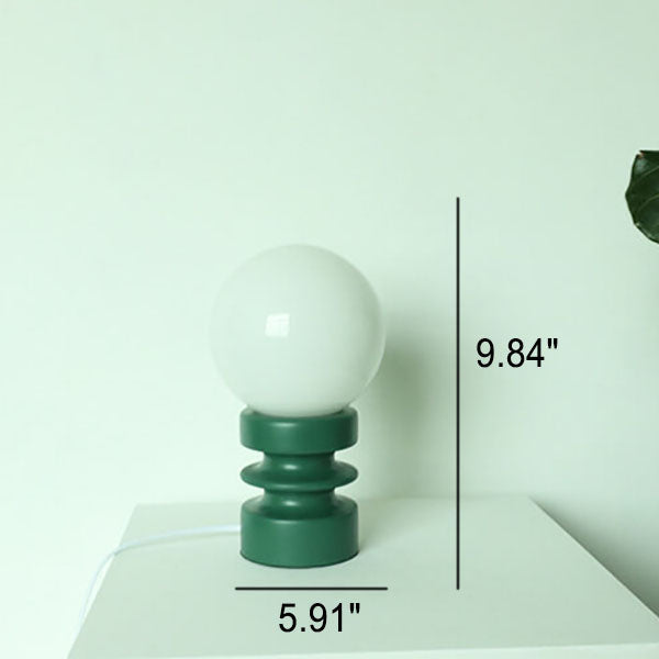 Vintage Wood &amp; Glass Table Lamp for Bedside | Havora Designer Lighting