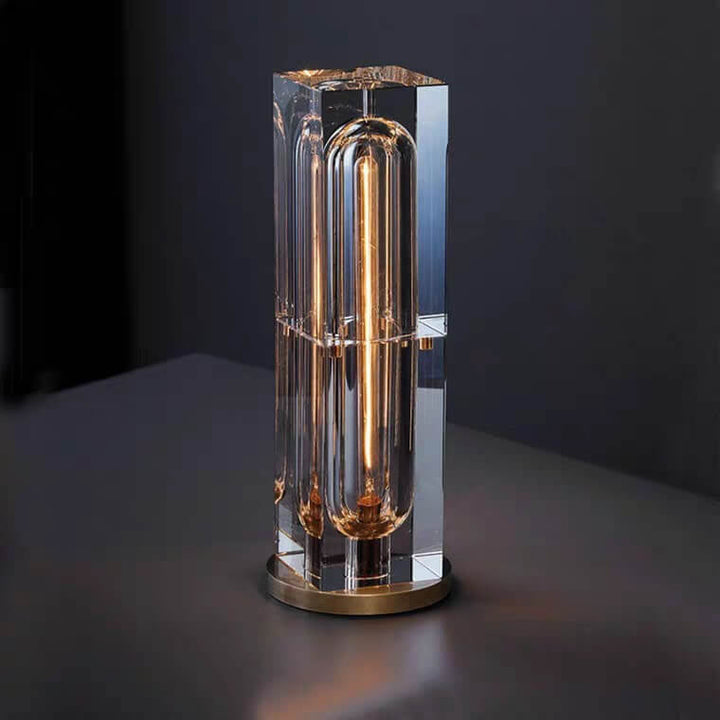 Modern Geometric Crystal Table Lamp for Living Room | Havora Designer Lighting
