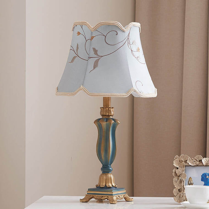 Classical Table Lamp in Resin &amp; Fabric — Living Room Lighting | Havora