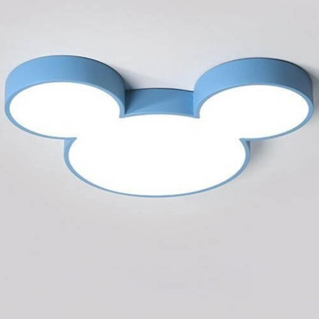 Contemporary Creative Mouse Cartoon Slim LED Flush Mount Ceiling Light For Living Room &amp; Bedroom