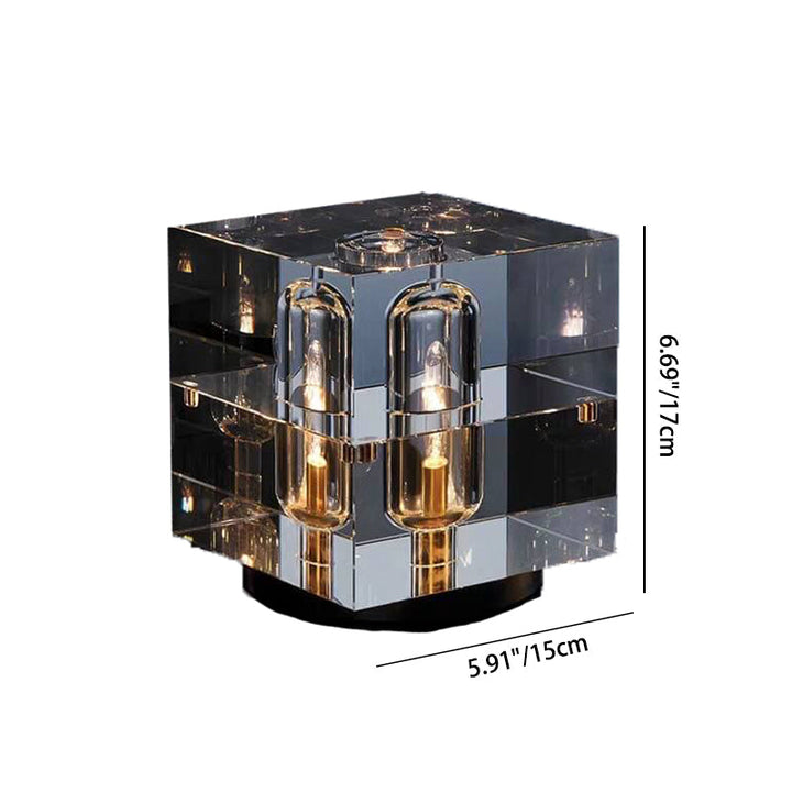 Modern Geometric Crystal Table Lamp for Living Room | Havora Designer Lighting