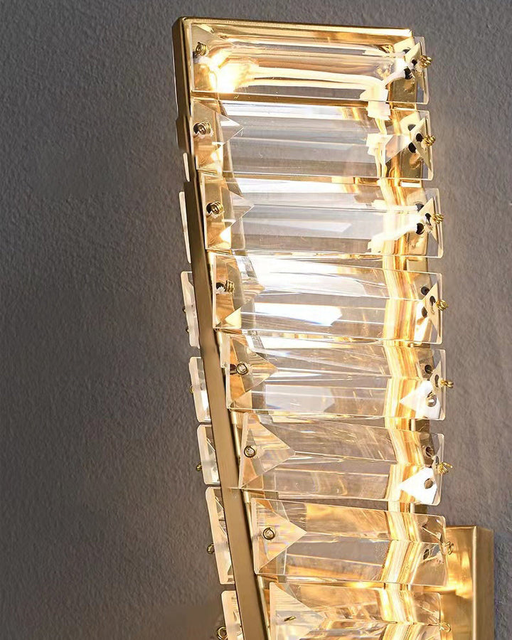 Modern Crystal Light Luxury Spiral Design LED Wall Sconce Lamp