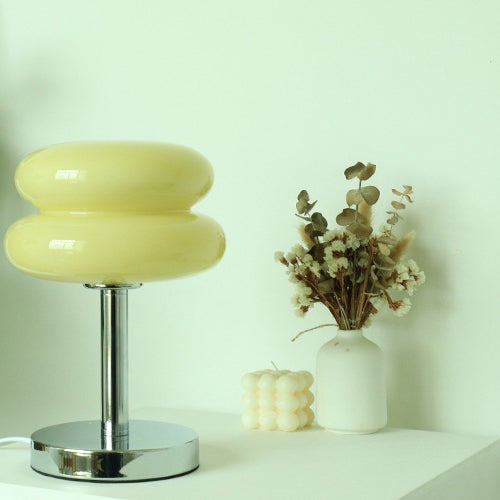 Modern Iron &amp; Glass Table Lamp for Living Room | Havora Designer Lighting
