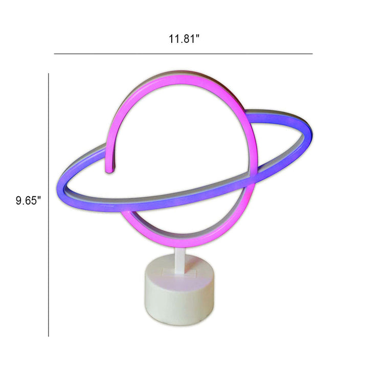 Modern Creative Planet Neon Plastic LED Night Light Table Lamp