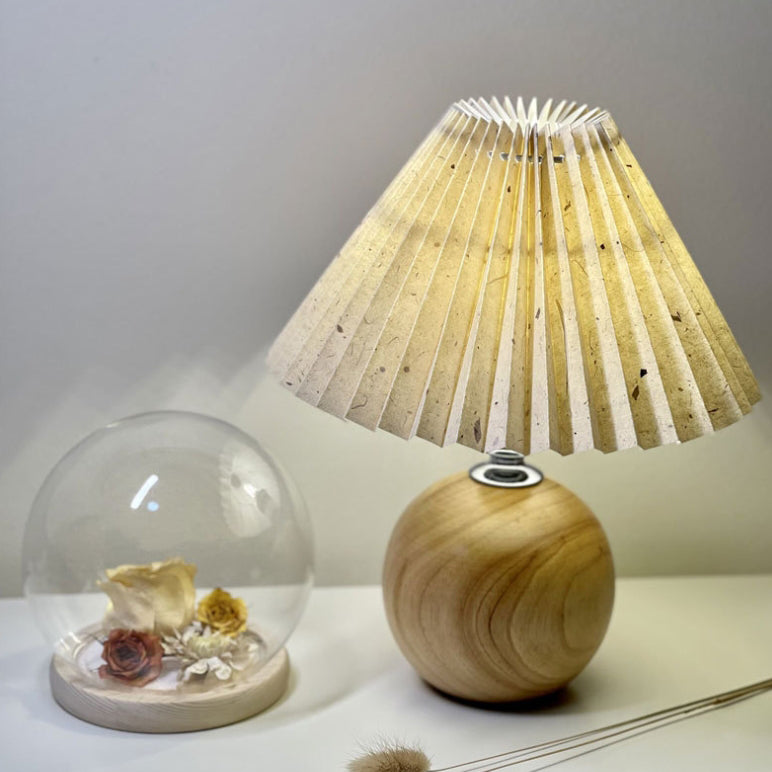 Ceramic &amp; Fabric Table Lamp, Modern Minimalist Design for Bedroom | Havora Lighting