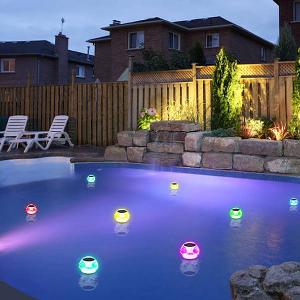 Modern Round Outdoor Waterproof Solar LED Water Drift Light