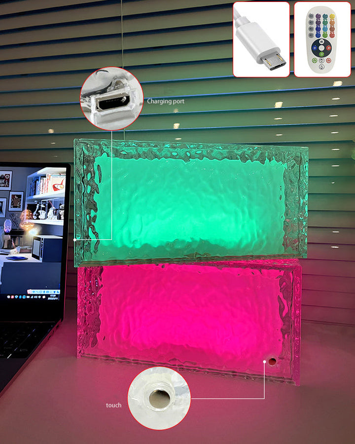 Creative Ice Cube Acrylic RGB LED Decorative Table Lamp