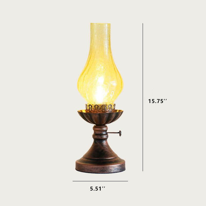 Metal &amp; Glass Table Lamp, Vintage Antique Design for Living Room | Havora Lighting