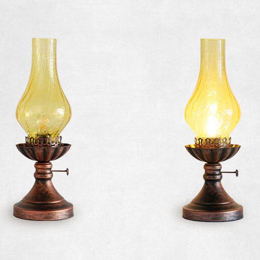 Metal &amp; Glass Table Lamp, Vintage Antique Design for Living Room | Havora Lighting
