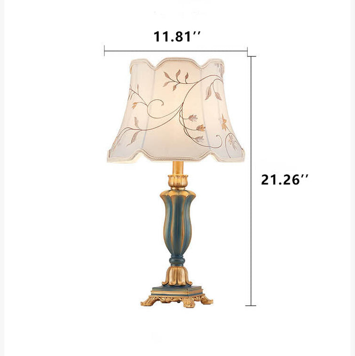 Classical Table Lamp in Resin &amp; Fabric — Living Room Lighting | Havora