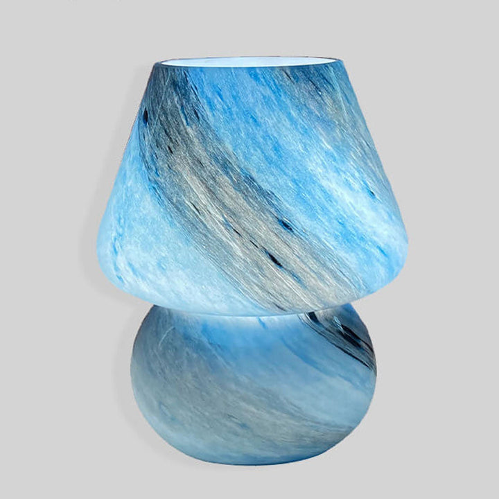 Creative Handmade Glass Planet Design Mushroom 1-Light Table Lamp