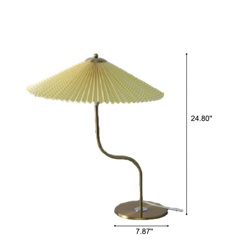 Retro Pleated Fabric Table Lamp for Living Room | Havora Designer Lighting
