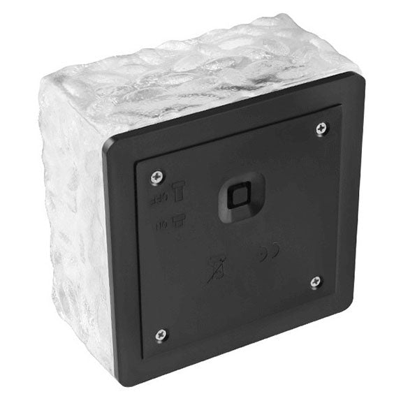 Solar LED Ice Brick Waterproof Glass Ground Light Garden Light