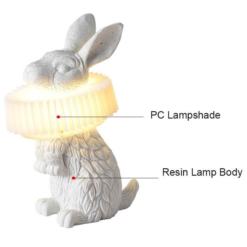 Modern Creative Rabbit Table Lamp in Resin &amp; PC — Kids Bedroom Lighting | Havora