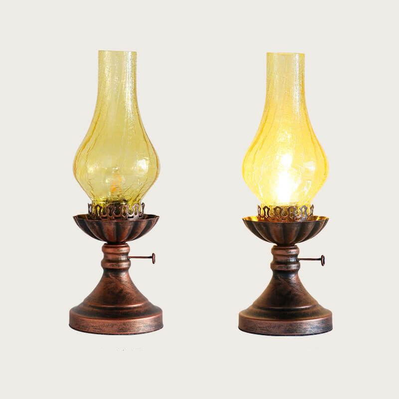 Metal &amp; Glass Table Lamp, Vintage Antique Design for Living Room | Havora Lighting