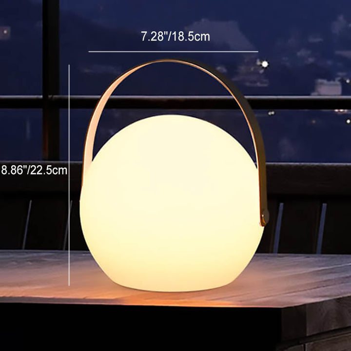 Modern Simplicity PE Plastic Round Square Hand LED Table Lamp For Outdoor Patio