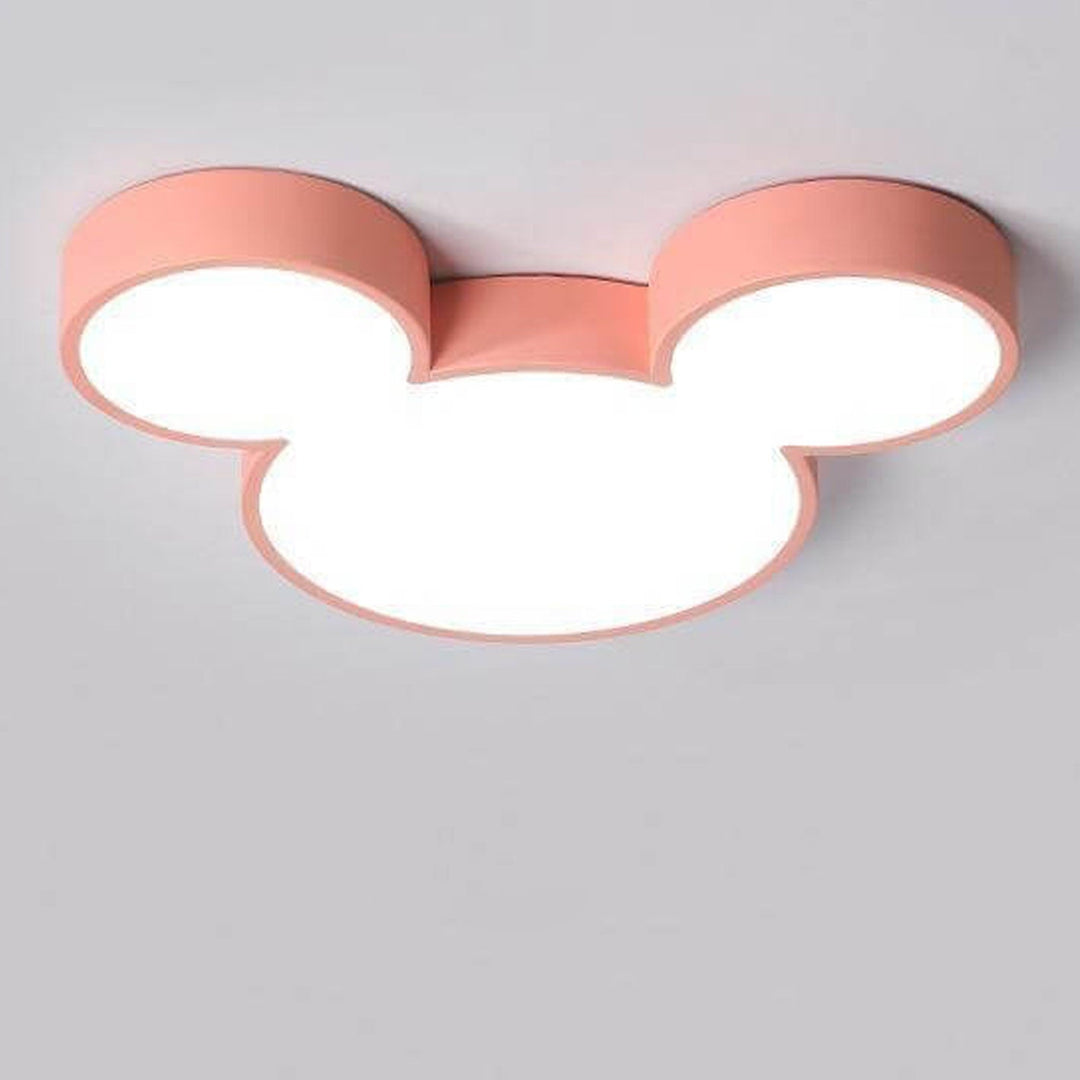 Contemporary Creative Mouse Cartoon Slim LED Flush Mount Ceiling Light For Living Room &amp; Bedroom