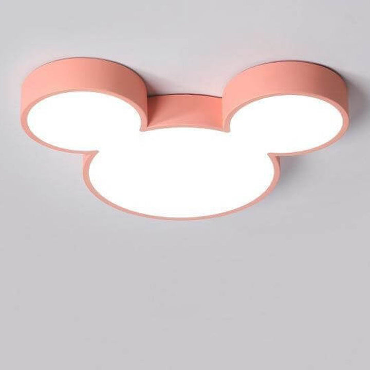 Contemporary Creative Mouse Cartoon Slim LED Flush Mount Ceiling Light For Living Room &amp; Bedroom