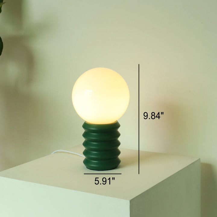 Vintage Wood &amp; Glass Table Lamp for Bedside | Havora Designer Lighting