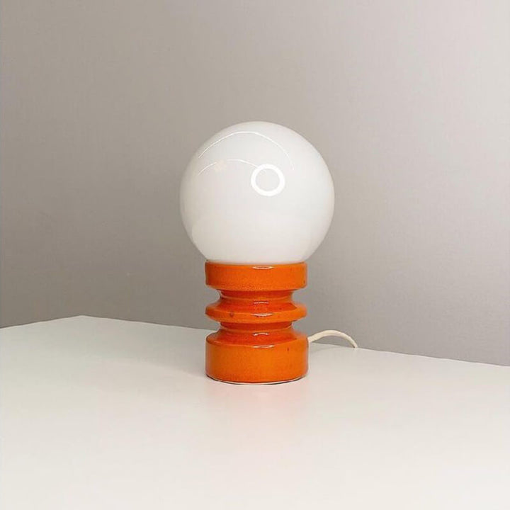 Vintage Wood &amp; Glass Table Lamp for Bedside | Havora Designer Lighting