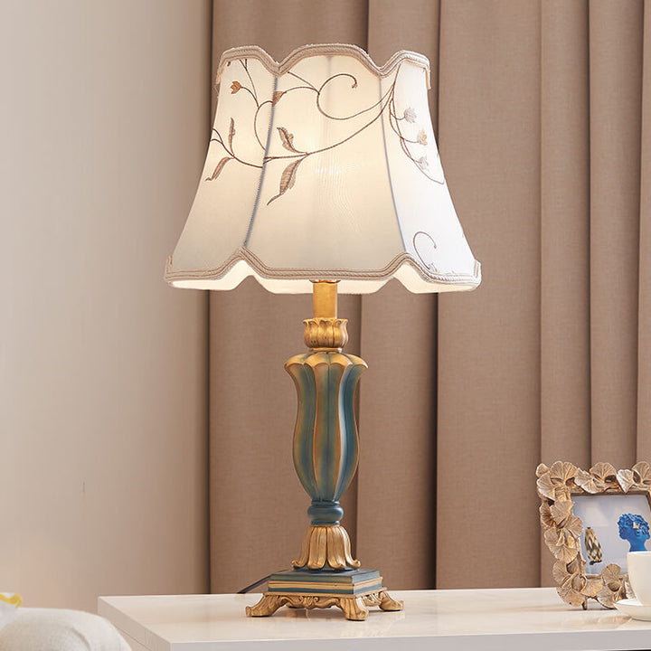 Classical Table Lamp in Resin &amp; Fabric — Living Room Lighting | Havora