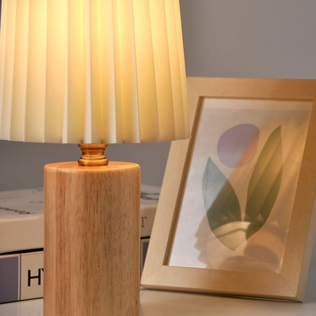 Vintage Korean Solid Wood Table Lamp for Living Room | Havora Designer Lighting