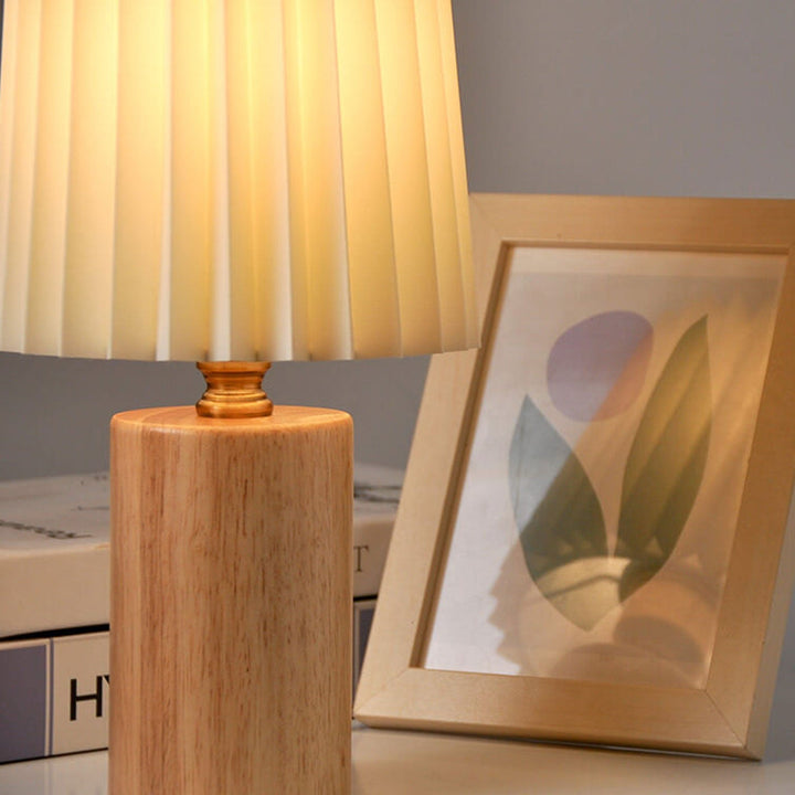 Vintage Korean Solid Wood Table Lamp for Living Room | Havora Designer Lighting