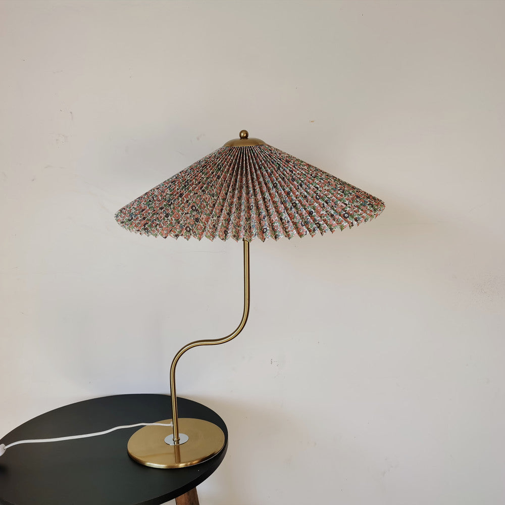 Retro Pleated Fabric Table Lamp for Living Room | Havora Designer Lighting